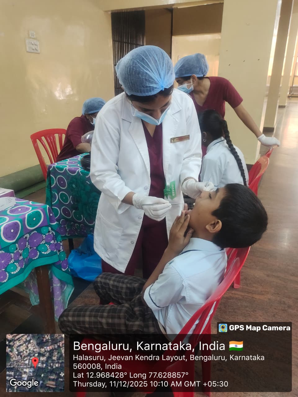 Dental screening at St Meera's School